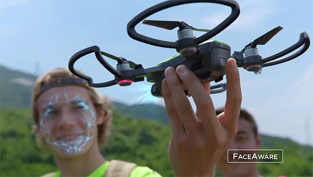 DJI Spark FaceAware feature - 629 x 357