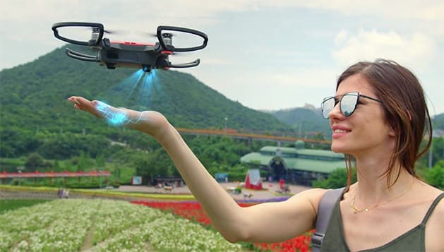 DJI Spark Land on Palm - 629 x 357
